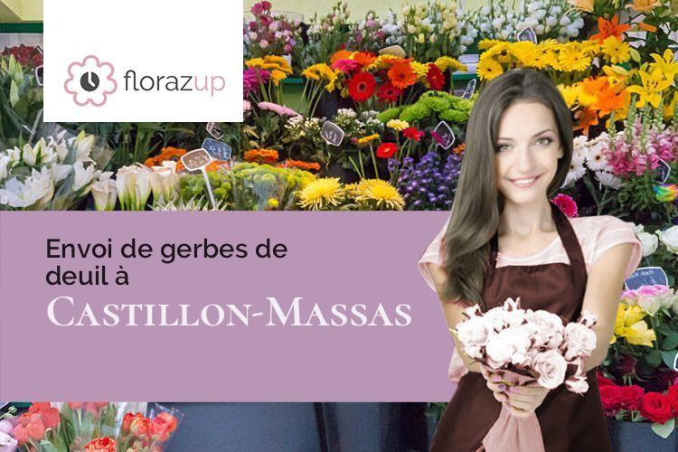 coeurs de fleurs pour des funérailles à Castillon-Massas (Gers/32360)