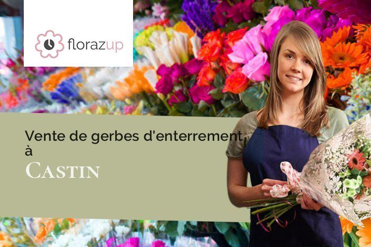 coeurs de fleurs pour un décès à Castin (Gers/32810)