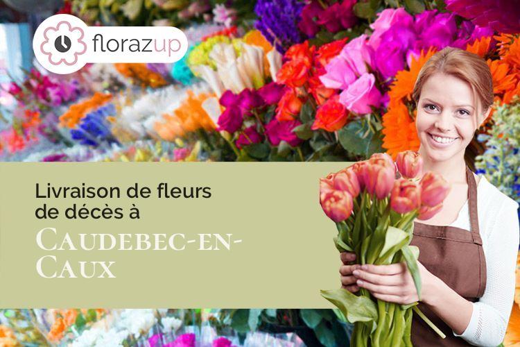 coeur de fleurs pour une crémation à Caudebec-en-Caux (Seine-Maritime/76490)