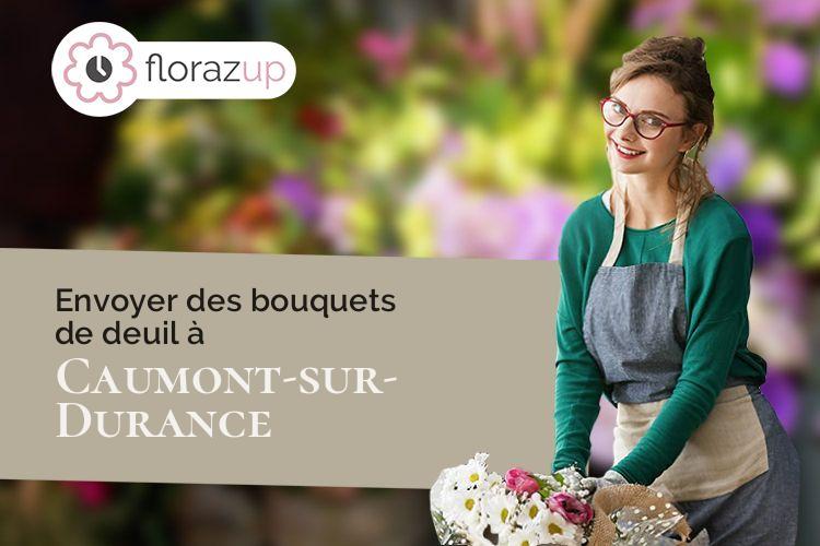 couronnes de fleurs pour des funérailles à Caumont-sur-Durance (Vaucluse/84510)