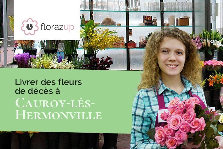 créations de fleurs pour un enterrement à Cauroy-lès-Hermonville (Marne/51220)
