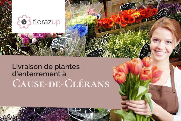 coeurs de fleurs pour un deuil à Cause-de-Clérans (Dordogne/24150)