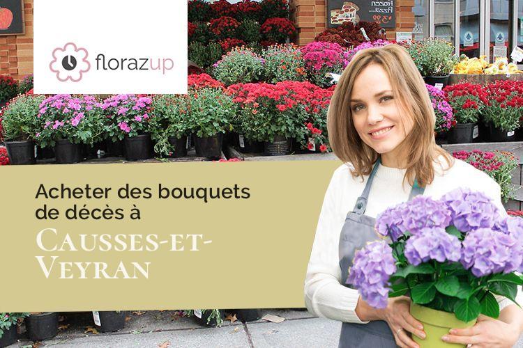 couronnes de fleurs pour des obsèques à Causses-et-Veyran (Hérault/34490)