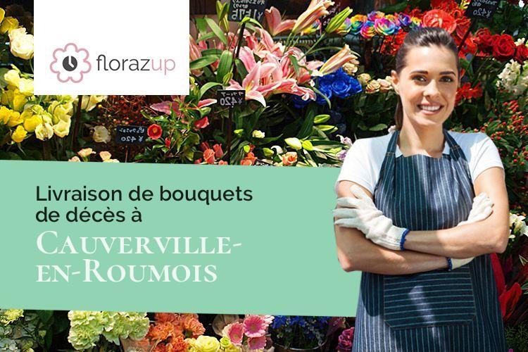 compositions de fleurs pour un enterrement à Cauverville-en-Roumois (Eure/27350)
