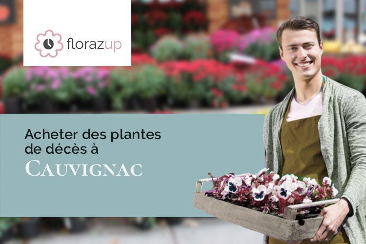 couronnes de fleurs pour un enterrement à Cauvignac (Gironde/33690)