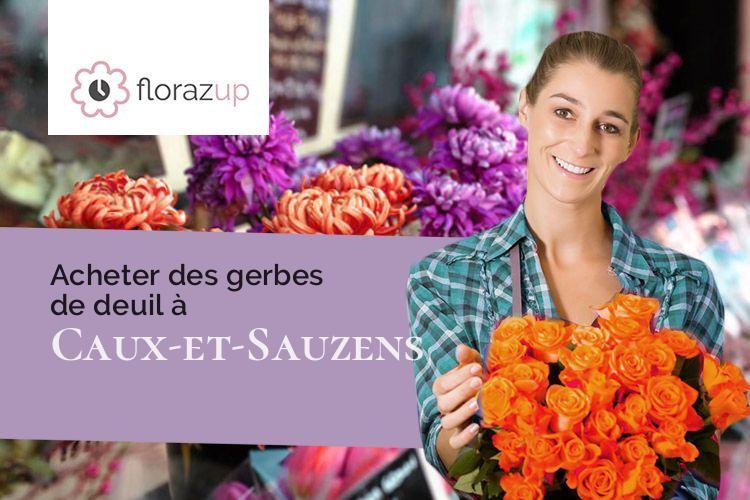 coeurs de fleurs pour un enterrement à Caux-et-Sauzens (Aude/11170)