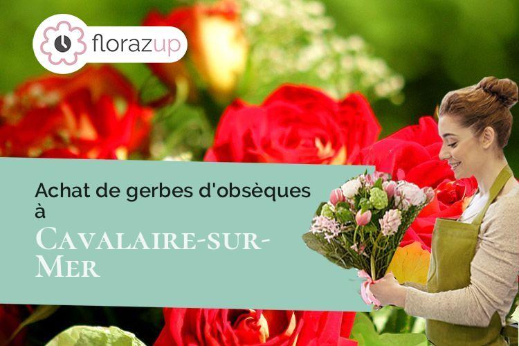 couronnes de fleurs pour des funérailles à Cavalaire-sur-Mer (Var/83240)