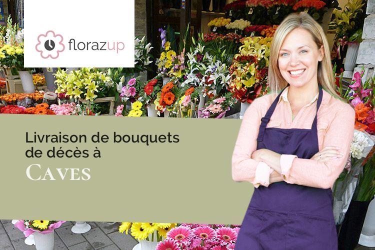 couronnes florales pour des funérailles à Caves (Aude/11510)
