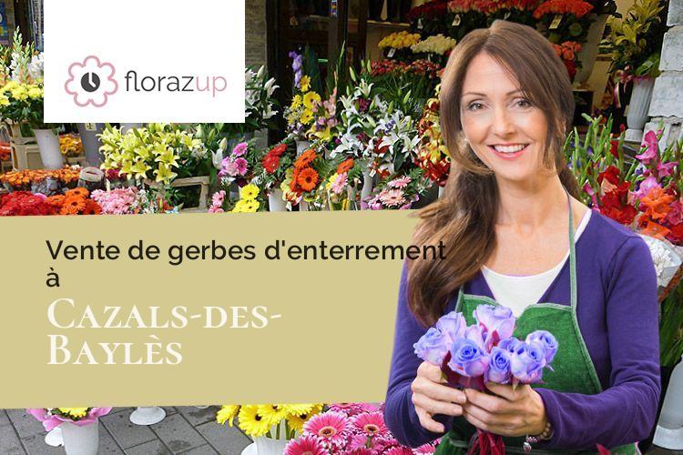 compositions de fleurs pour des obsèques à Cazals-des-Baylès (Ariège/09500)