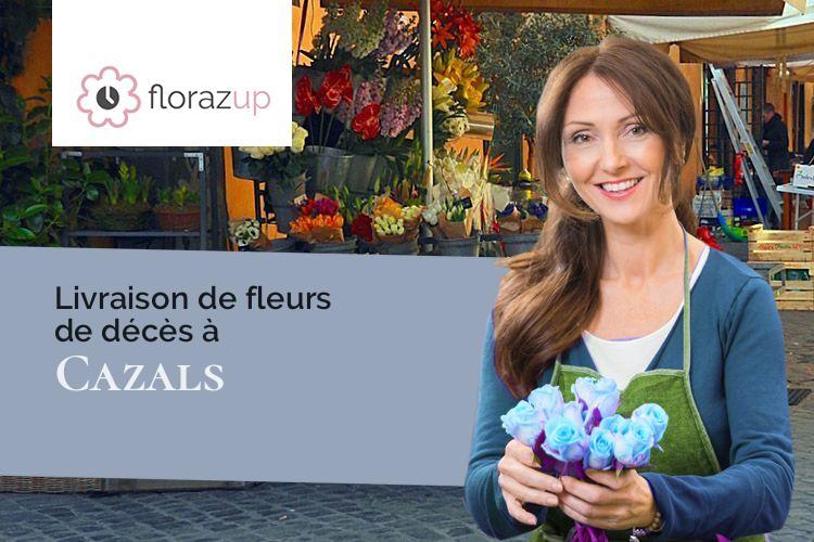 couronnes florales pour une crémation à Cazals (Lot/46250)