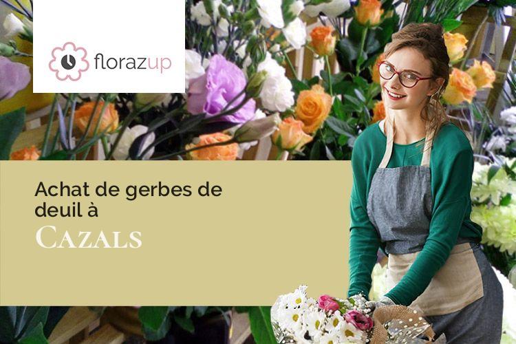créations de fleurs pour des funérailles à Cazals (Tarn-et-Garonne/82140)