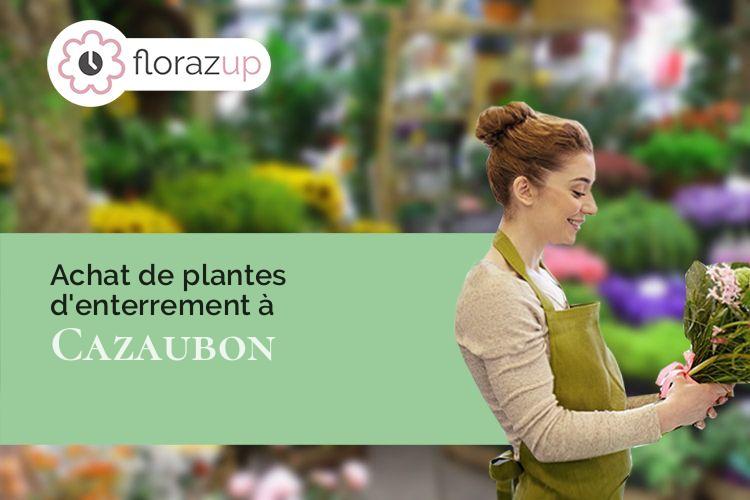 coeur de fleurs pour des funérailles à Cazaubon (Gers/32150)