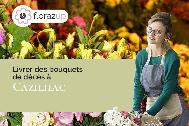 compositions florales pour des funérailles à Cazilhac (Hérault/34190)