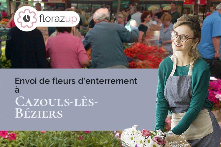 bouquets de fleurs pour des funérailles à Cazouls-lès-Béziers (Hérault/34370)