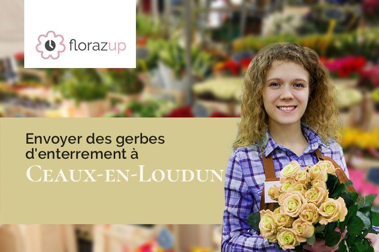 compositions florales pour des funérailles à Ceaux-en-Loudun (Vienne/86200)