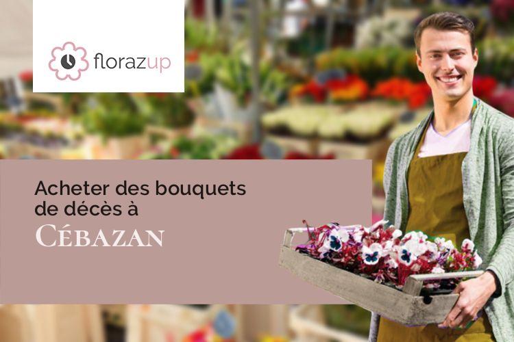 couronnes florales pour des obsèques à Cébazan (Hérault/34360)