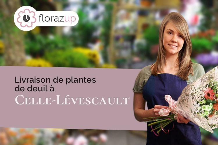 compositions de fleurs pour un décès à Celle-Lévescault (Vienne/86600)