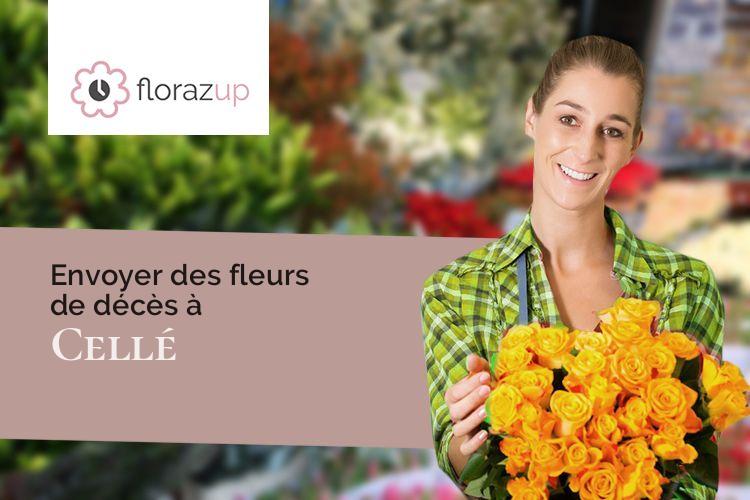 fleurs deuil pour un décès à Cellé (Loir-et-Cher/41360)