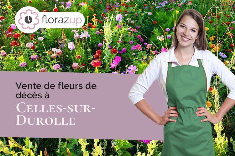 fleurs deuil pour un décès à Celles-sur-Durolle (Puy-de-Dôme/63250)