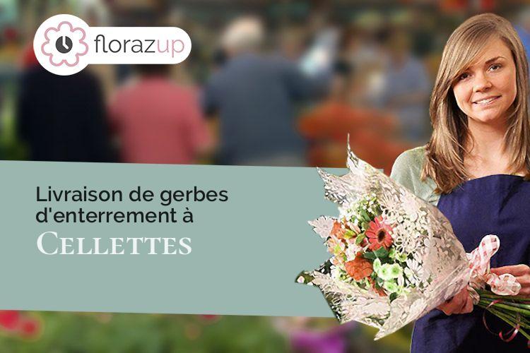 fleurs deuil pour des funérailles à Cellettes (Loir-et-Cher/41120)