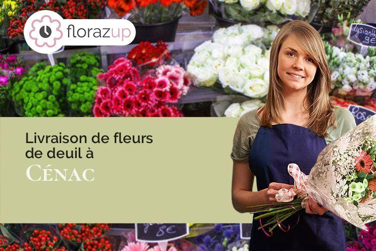 compositions de fleurs pour un deuil à Cénac (Gironde/33360)