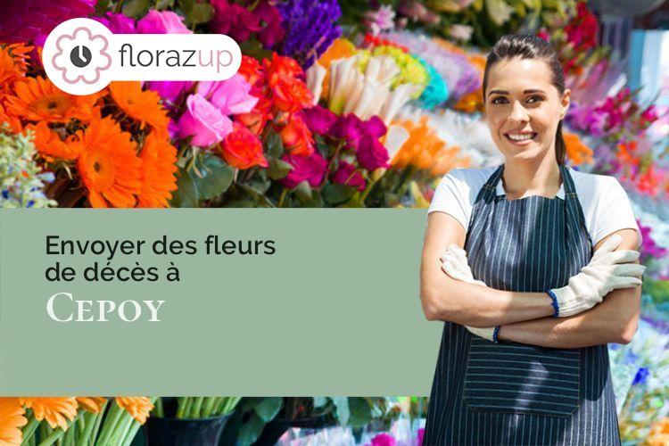 compositions de fleurs pour une crémation à Cepoy (Loiret/45120)