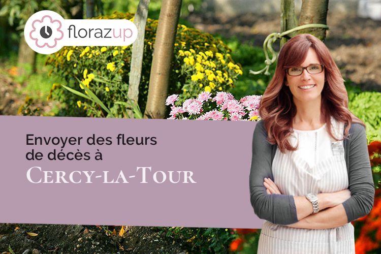 créations de fleurs pour des funérailles à Cercy-la-Tour (Nièvre/58340)