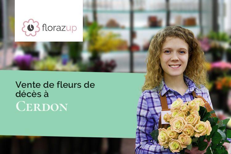 croix de fleurs pour une crémation à Cerdon (Ain/01450)