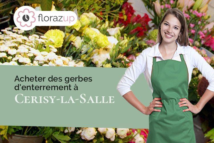 couronnes de fleurs pour un enterrement à Cerisy-la-Salle (Manche/50210)