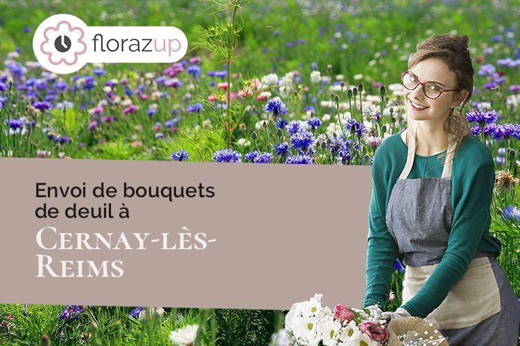 fleurs deuil pour un deuil à Cernay-lès-Reims (Marne/51420)