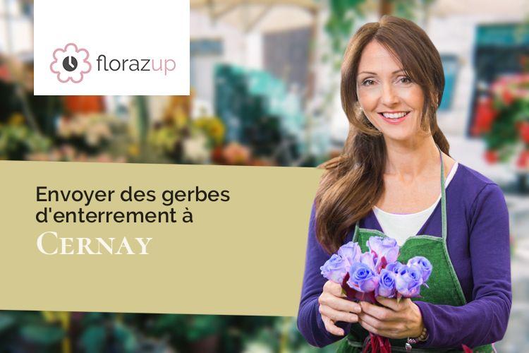 compositions de fleurs pour un enterrement à Cernay (Vienne/86140)