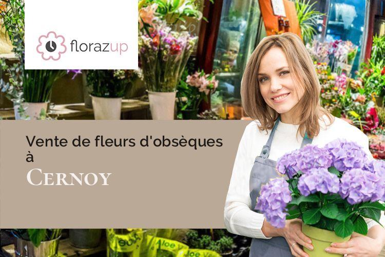 créations de fleurs pour des funérailles à Cernoy (Oise/60190)