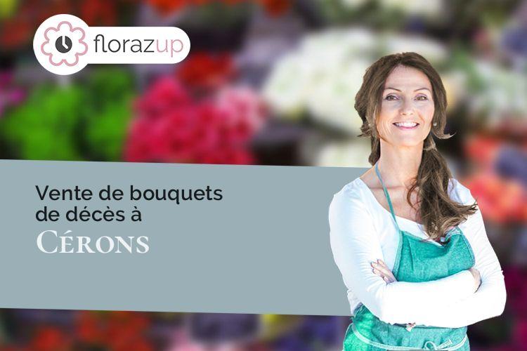 créations florales pour un deuil à Cérons (Gironde/33720)