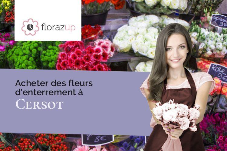 couronnes florales pour des obsèques à Cersot (Saône-et-Loire/71390)