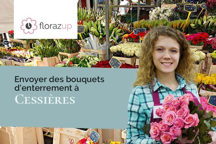 couronnes de fleurs pour des obsèques à Cessières (Aisne/02320)