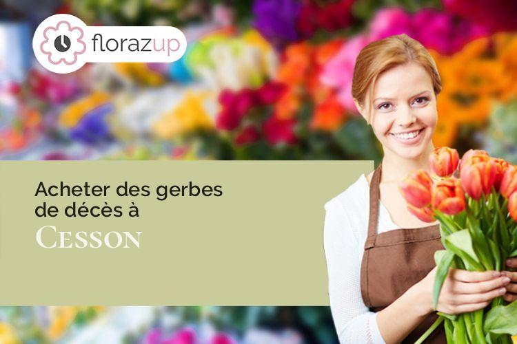 couronnes florales pour un enterrement à Cesson (Seine-et-Marne/77240)