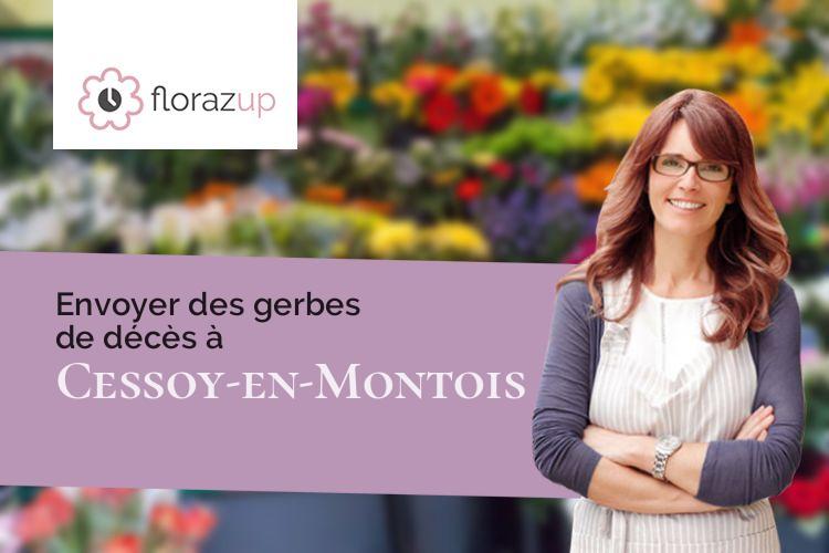 fleurs deuil pour un deuil à Cessoy-en-Montois (Seine-et-Marne/77520)
