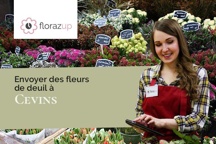 coeurs de fleurs pour un deuil à Cevins (Savoie/73730)