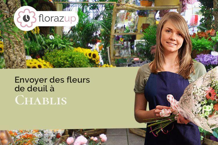créations de fleurs pour un deuil à Chablis (Yonne/89800)