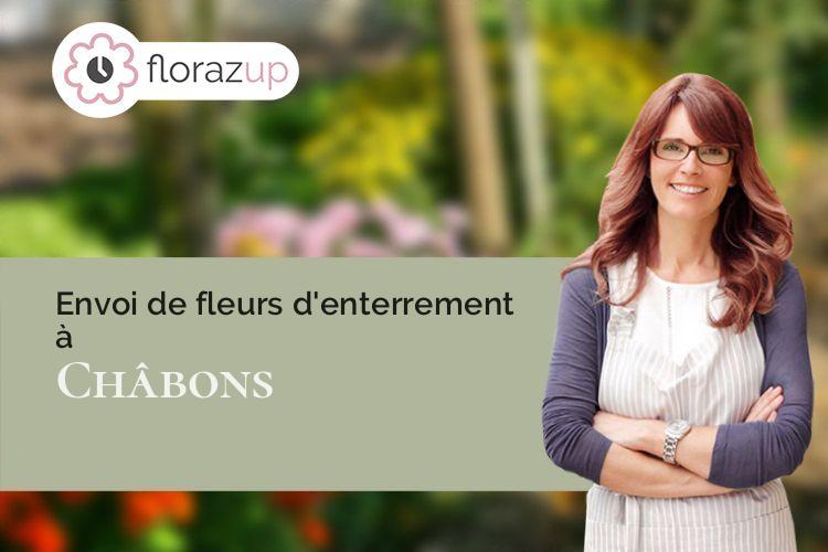 coupes de fleurs pour un deuil à Châbons (Isère/38690)