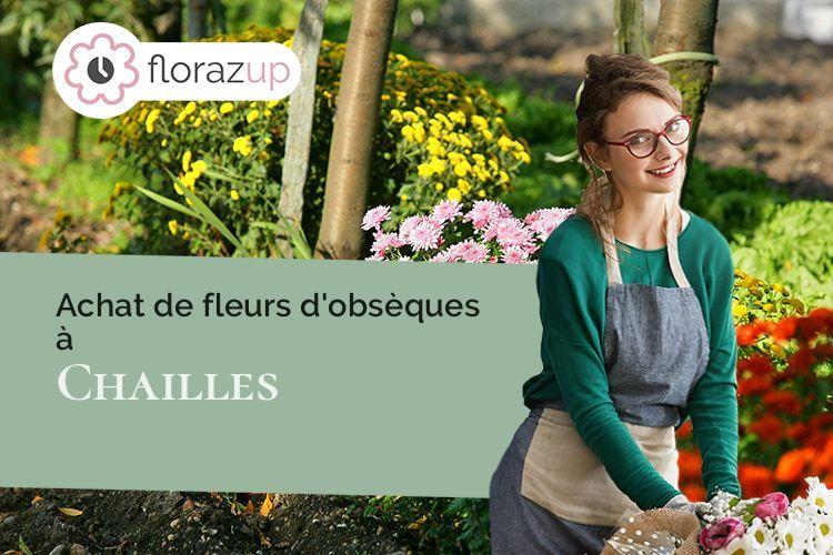 compositions florales pour un enterrement à Chailles (Loir-et-Cher/41120)