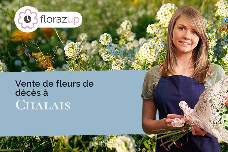 compositions florales pour un deuil à Chalais (Charente/16210)