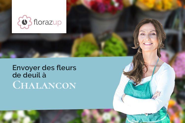 couronnes florales pour un enterrement à Chalancon (Drôme/26470)