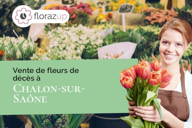 fleurs deuil pour un décès à Chalon-sur-Saône (Saône-et-Loire/71100)