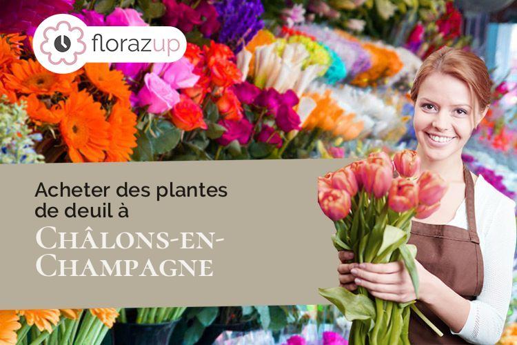 plantes pour des funérailles à Châlons-en-Champagne (Marne/51000)