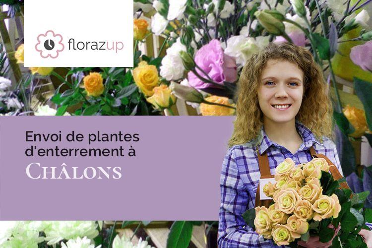 coupes de fleurs pour un deuil à Châlons (Isère/38122)