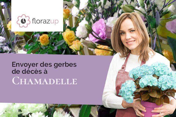 fleurs deuil pour un deuil à Chamadelle (Gironde/33230)