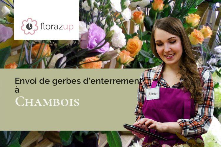 couronnes florales pour un enterrement à Chambois (Orne/61160)