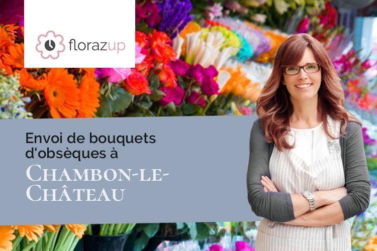 coeurs de fleurs pour un enterrement à Chambon-le-Château (Lozère/48600)