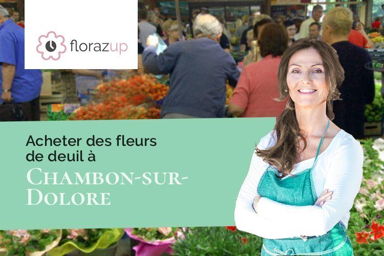 compositions florales pour des obsèques à Chambon-sur-Dolore (Puy-de-Dôme/63980)